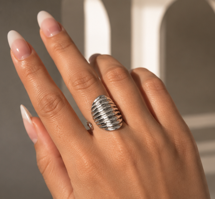 Sharian silver anello
