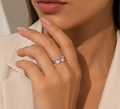 Romantic silver anello